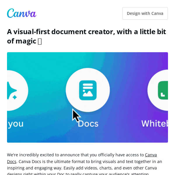 You've officially got Canva Docs!