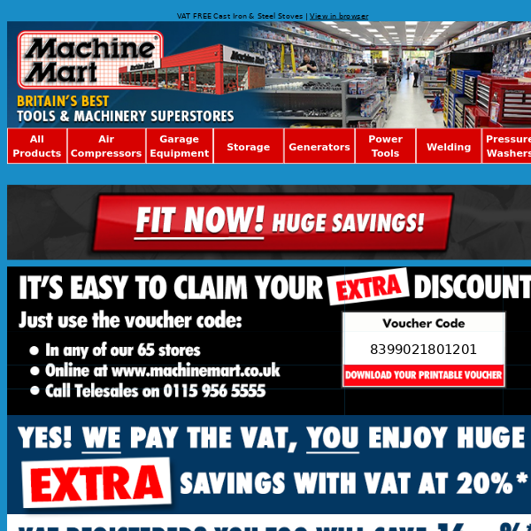 VAT Free Stoves Special Offer - Fit Now Huge Savings!
