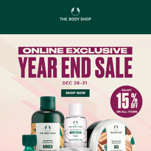 🚨Online Exclusive: YEAR END SALE IS HERE! 🎆🎉