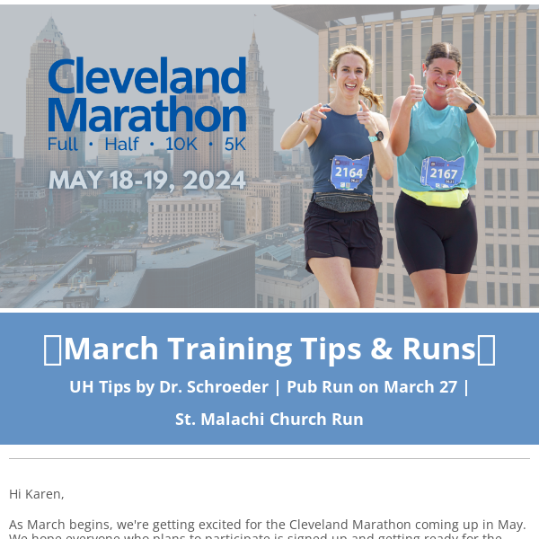 March Training Runs and Tips!🍀  ﻿   ﻿ 
