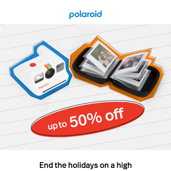 up to 50% off selected Polaroid items! 🔥📸🎞