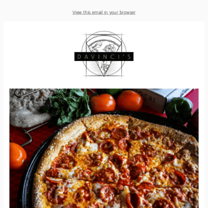 Free DaVinci's 16in Pizza On $35 in October