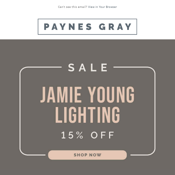 ⏰ Jamie Young Lighting Sale ENDS TOMORROW