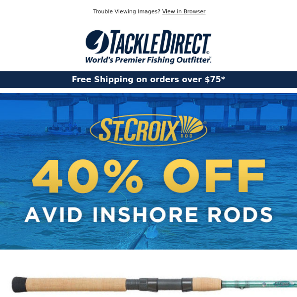 📢 40% OFF St. Croix Avid Inshore Rods! - Tackle Direct