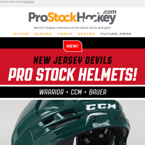 NJ Devils Helmets — Retro Colors!