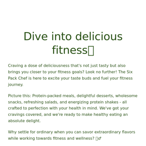Dive into Delicious Fitness!💪