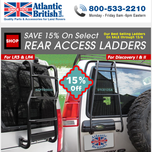 Save On Rear Access Ladders and Classic Bumpers