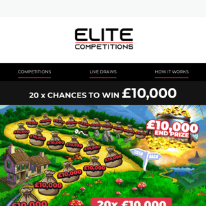 🎲20 x Chances to win £10,000