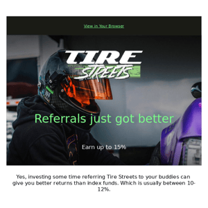 Now referring TireStreets has better returns than Index funds