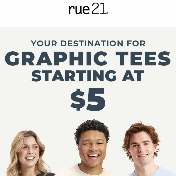 we're your graphic tee destination for a reason