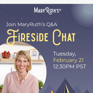 Join MaryRuth live tomorrow