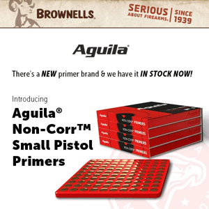 Aguila pistol PRIMERS are back in stock