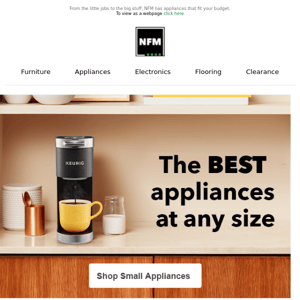 Find the right Appliance, big or small.