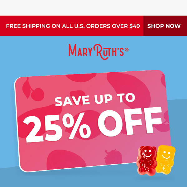 Save up to 25% now