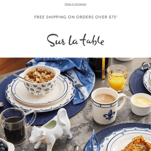 Charming Bretagne dinnerware now 30% off.