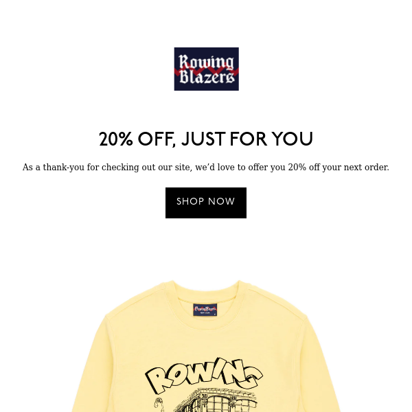 20% Off, Just for You