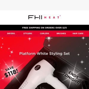 🎁 Day 11: 30% OFF Platform White Styling Set! 🎁