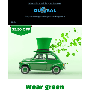 ☘️ Luck is on its way! Save $5.50 on parking! 🫰