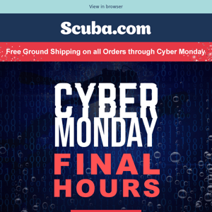 Only A Few Hours Left To Save For Cyber Monday