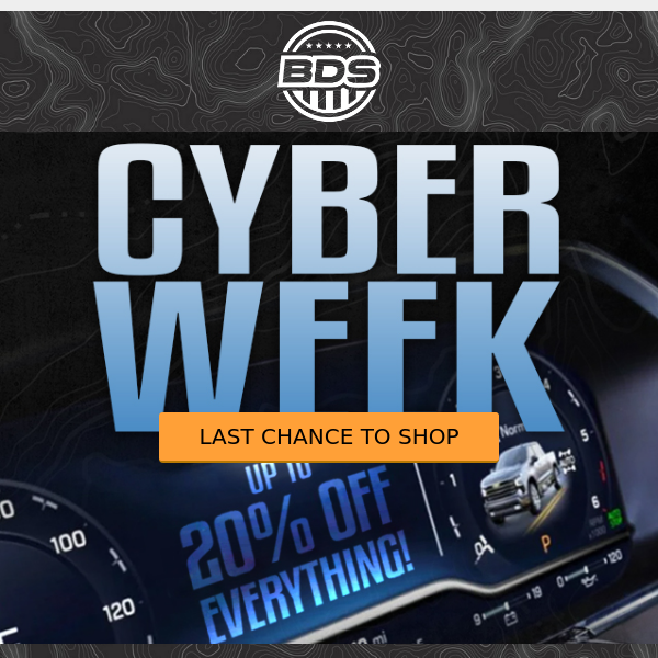 Cyber Week: Up to 20% Off – Rolls out tonight!
