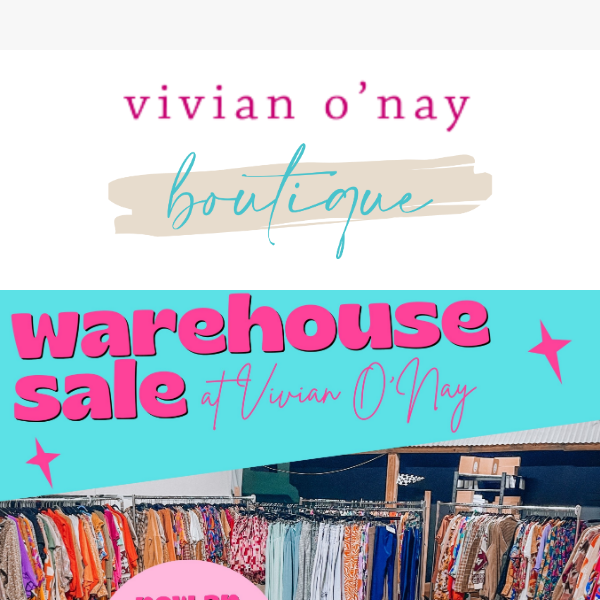 💌💸 Warehouse Sale: EXTRA 20% off already discounted prices!