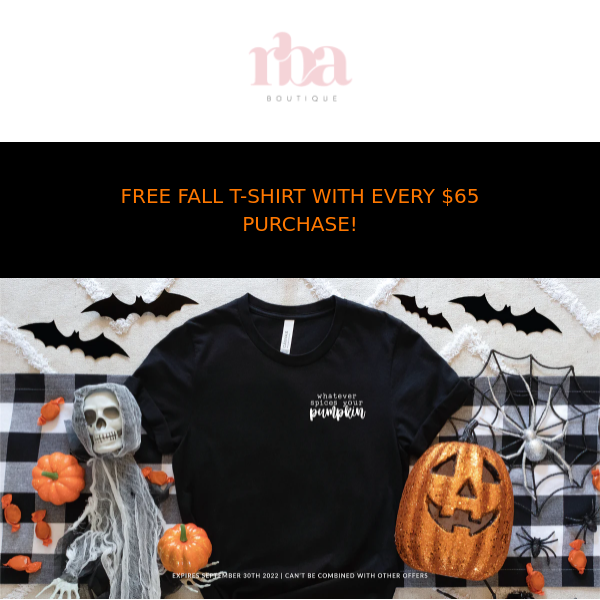 FREE T-SHIRT! Fall Collection Is Live!