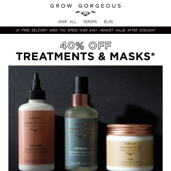 40% off Masks and Treatments Flash ⚡