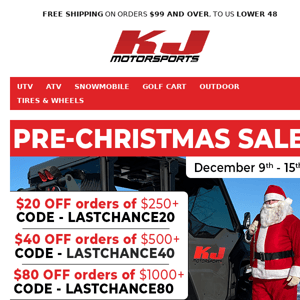 🎄🎁 Save up to $80 during our Pre-Christmas Sale! 🎁🎄