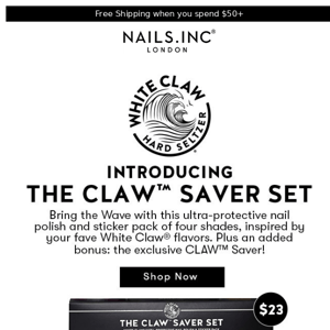 JUST DROPPED! White Claw® x Nails.INC CLAW™ Saver Set