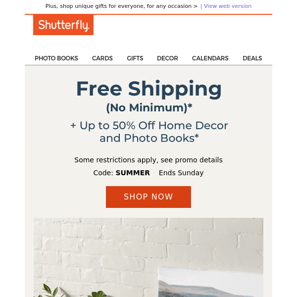 Whoa, this is seriously irresistible! You’re getting FREE SHIPPING + up to 50% OFF home decor & photo books