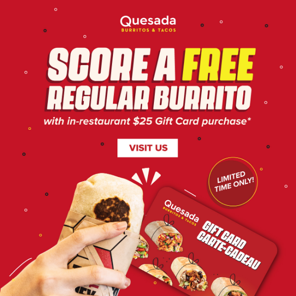 Your FREE Burrito Awaits with a Special Gift Card Deal 🌯🎁