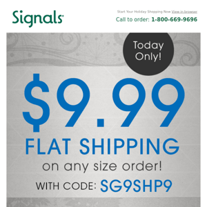 1 Day Only - $9.99 Flat Ship