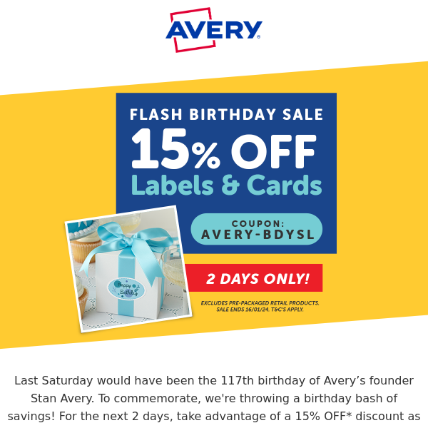 15% Off Birthday Sale - 2 Days Only