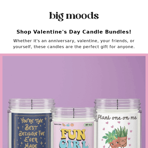 Get Your Love Themed Candles Today!