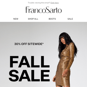 FALL SALE EVENT: 30% of sitewide starts now