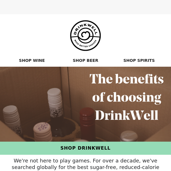 Enjoy the benefits of choosing DrinkWell✨