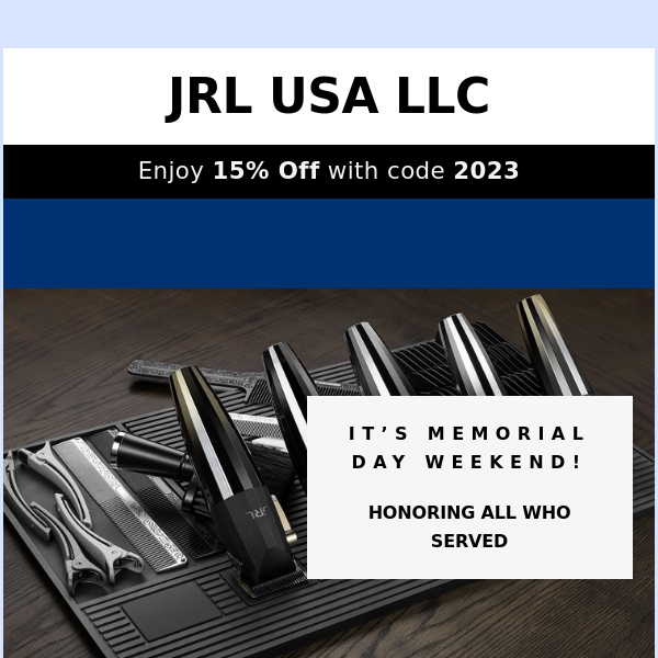 MEMORIAL DAY SALE MAY 26-30, 2023