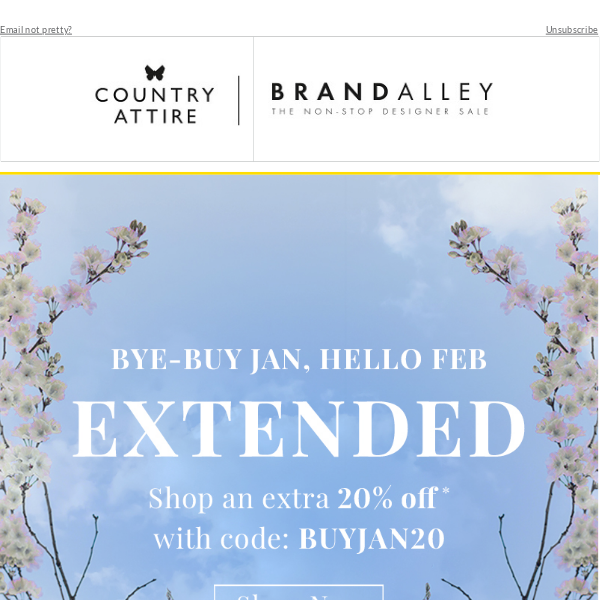 We've EXTENDED the sale! Shop an extra 20% off*