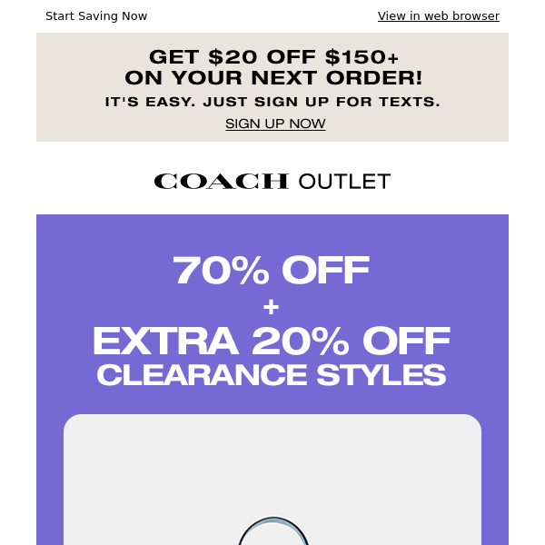 We're Offering You An Extra 20% Off 100+ Clearance Styles
