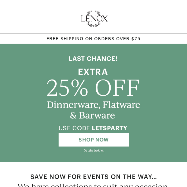RSVP: 25% Off Ends Tonight!