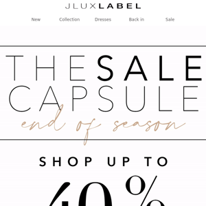 The Sale Capsule is Back!