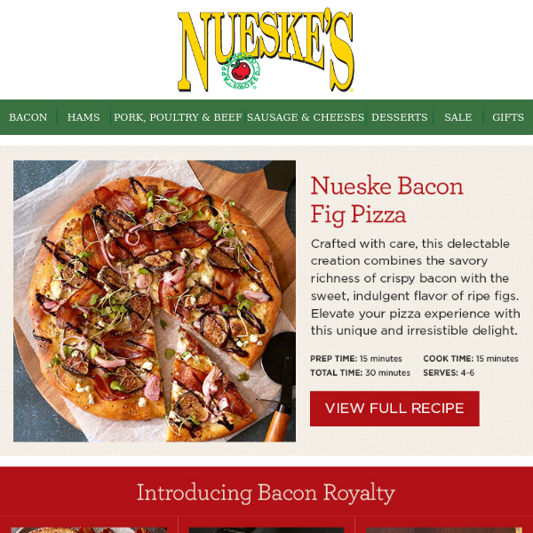 Recipe - Nueske Bacon Fig Pizza