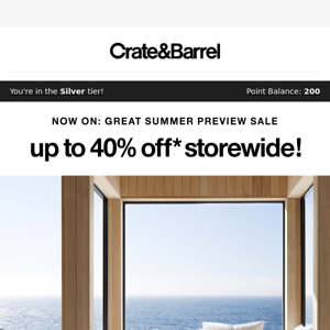 ☀️ NOW ON: Great Summer Preview Sale! ☀️