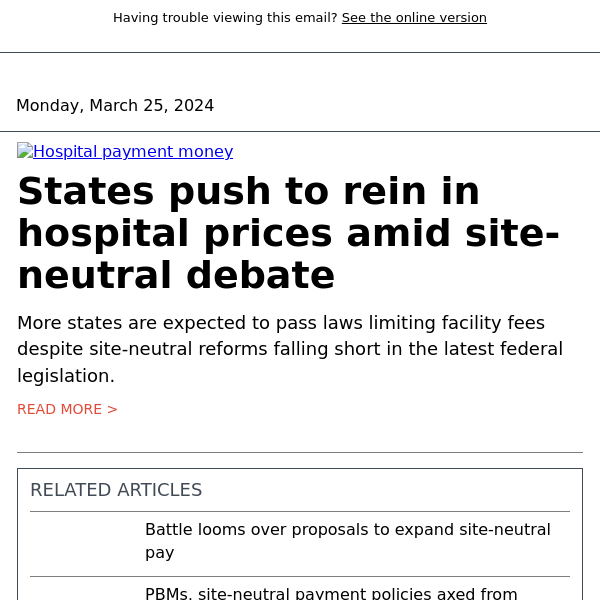 States tackle site-neutral policy amid federal delay