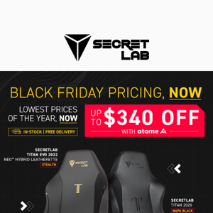 Black Friday Pricing, Now