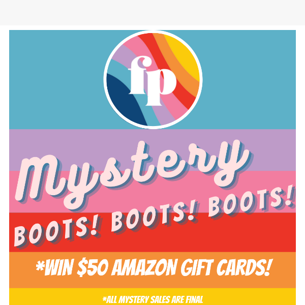 MYSTERY EPIC BOOTS! *WIN $500 in AMAZON GIFT CARDS