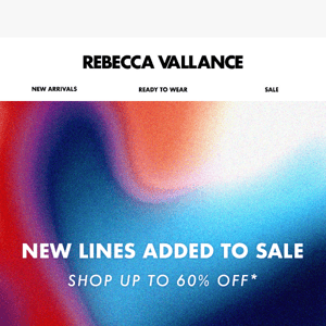 New Lines Added to Sale: Up to 60% Off