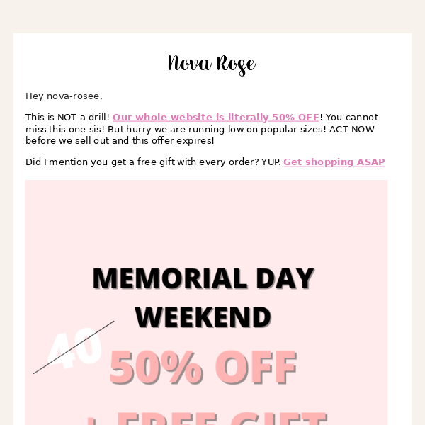 50% OFF site-wide (Seriously)