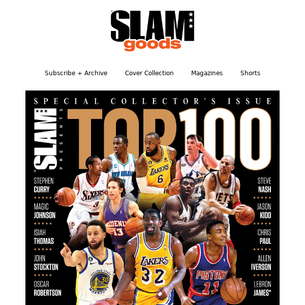 GOLD METAL: TOP 100 NBA Point Guards of All Time (#d/94) – SLAM Goods