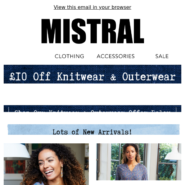 £10 Off Knitwear & Outerwear! ✨